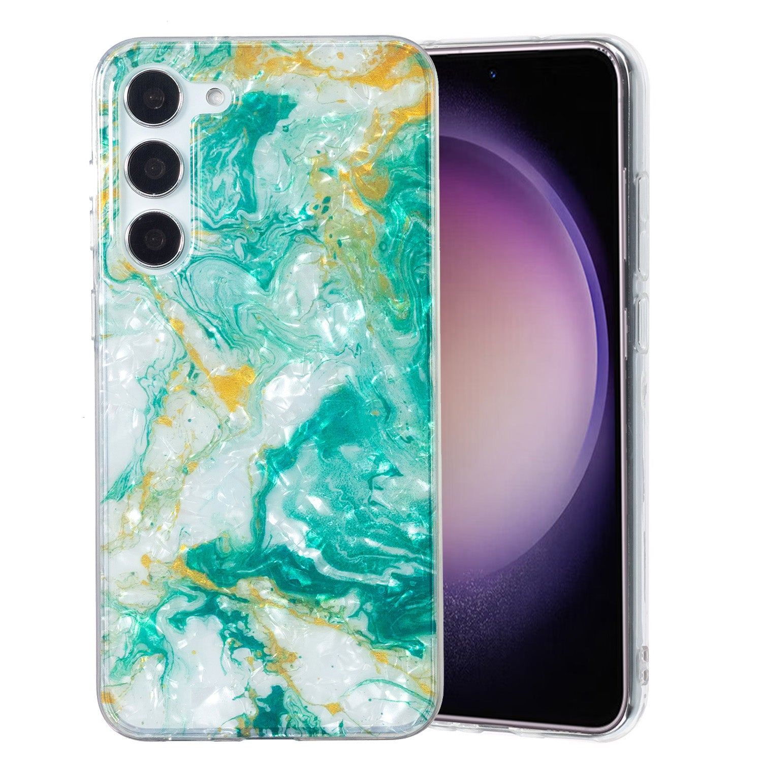 For Samsung Galaxy S23 Soft TPU Phone Case Shell Pattern Marble Flower IMD Cover For Samsung Galaxy S23 Soft TPU Phone Case Shell Pattern Marble Flower IMD Cover
